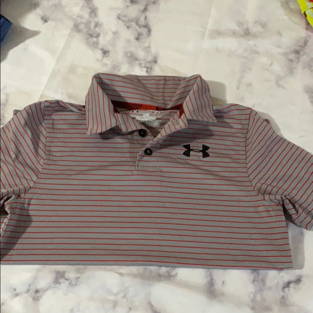 Under Armour boys striped polo